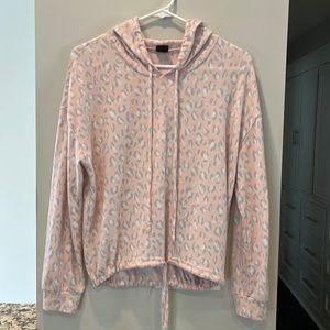 Free Press light, leopard pink hoodie